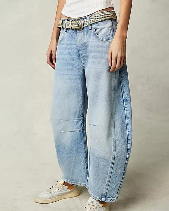 Heidi-Mode | Mid Rise Barrel Jeans für Damen