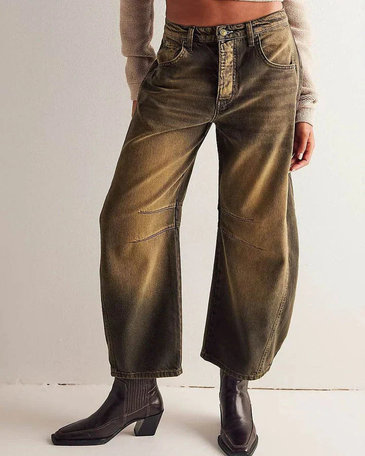 Heidi-Mode | Mid Rise Barrel Jeans für Damen