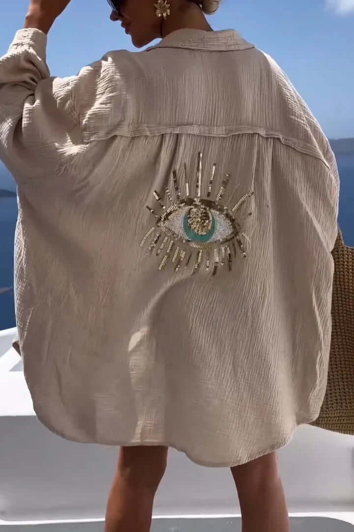 Heidi-Mode | Weißes Strandkleid Auge