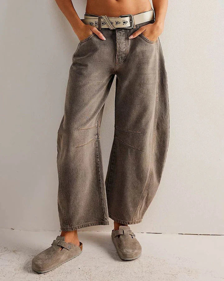 Heidi-Mode | Mid Rise Barrel Jeans für Damen