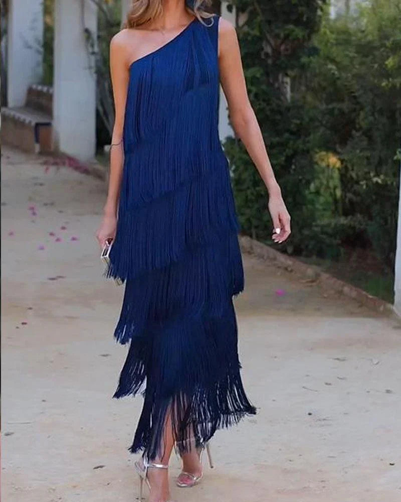 Heidi-Mode | Elegantes Kleid Mit Fransen