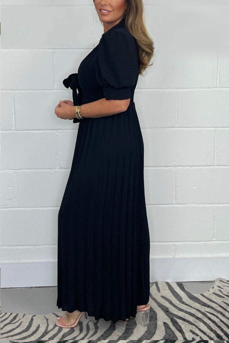 Heidi-Mode | Plissierter Jumpsuit mit Kurzen Ärmeln
