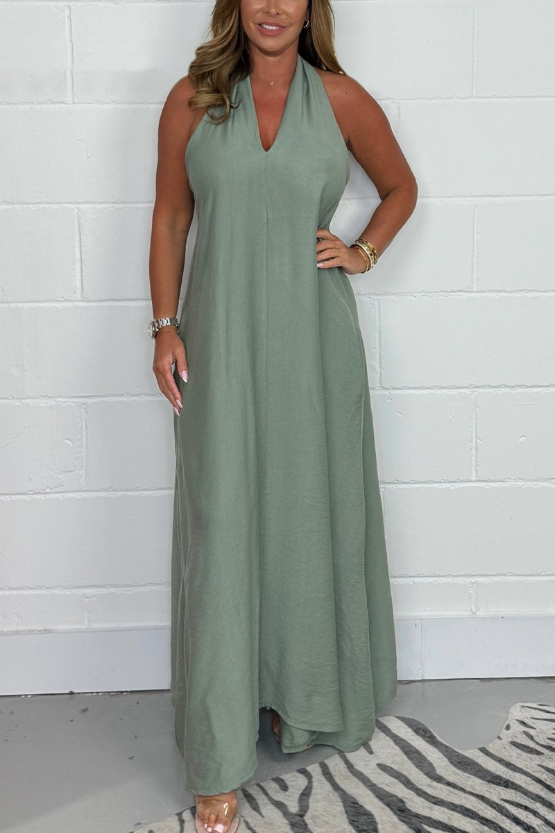 Heidi-Mode | Damen Halfter Abendkleid Ärmellos