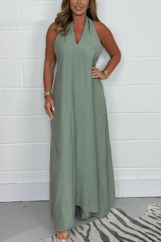 Heidi-Mode | Damen Halfter Abendkleid Ärmellos