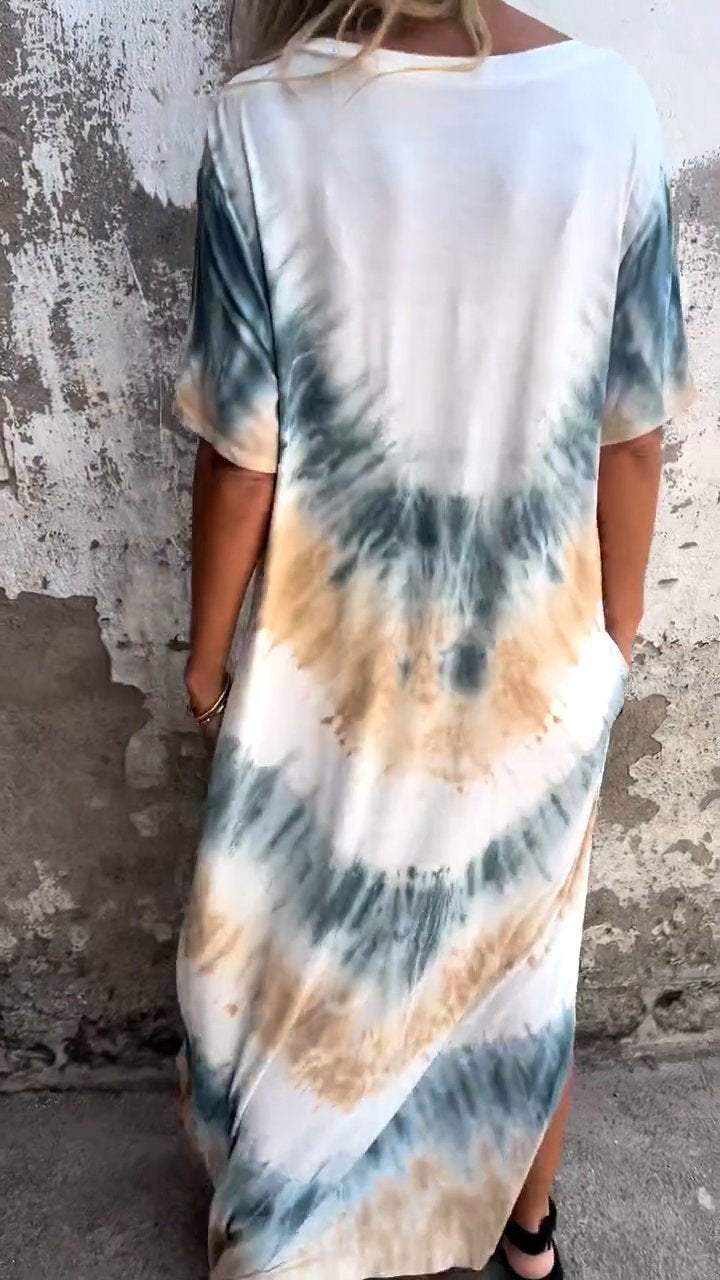 Heidi-Mode | Bequemes Tie-Dye Maxi-Kleid