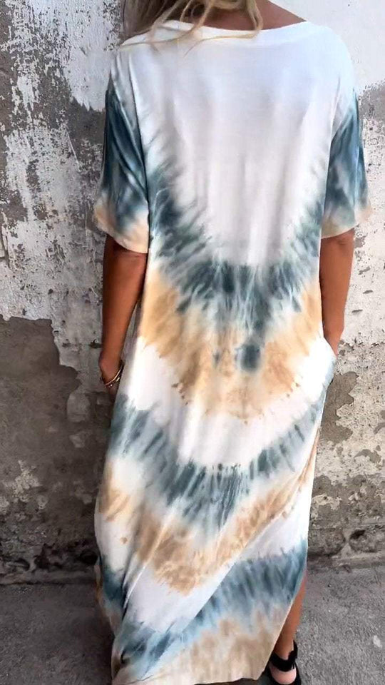 Heidi-Mode | Bequemes Tie-Dye Maxi-Kleid