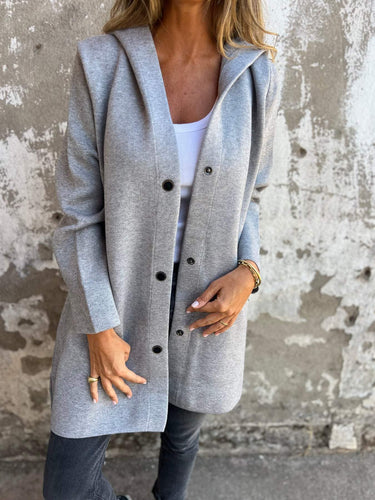 Heidi-Mode | Lässig Singlebreasted Hooded Jacket