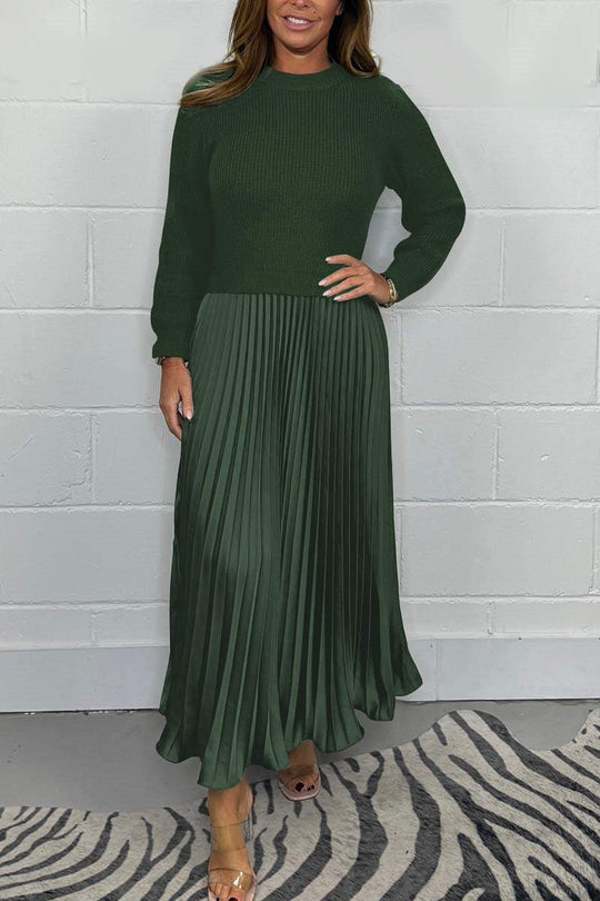 Heidi-Mode | Langer Pullover Mit Faltenrock