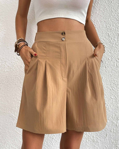 Heidi - Hoch taillierte Damen Shorts mit weitem Schnitt