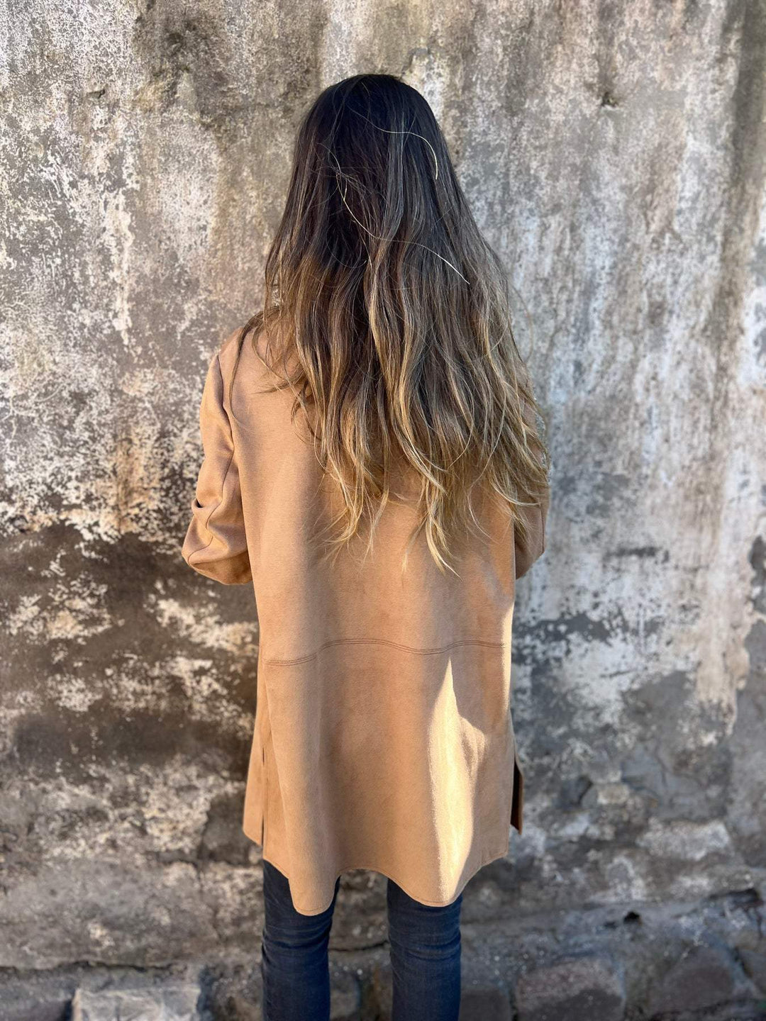 Heidi-Mode | Mantel aus Wildlederimitat