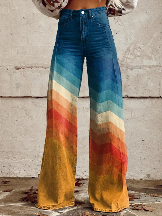 Heidi-Mode | Bedruckte Weite Hose