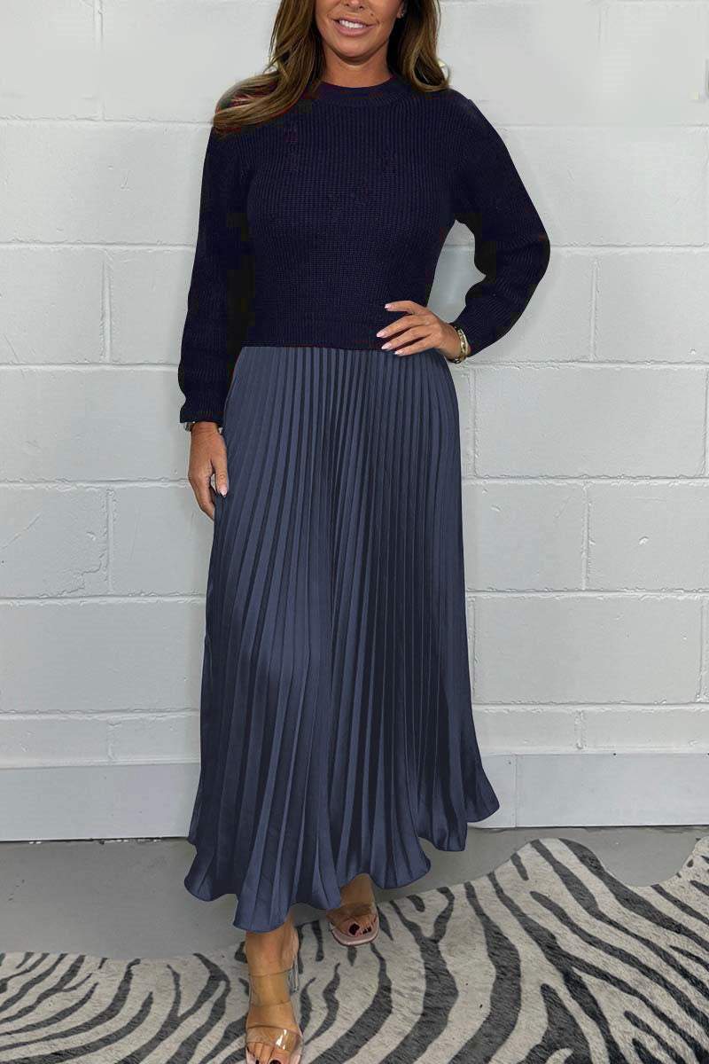 Heidi-Mode | Langer Pullover Mit Faltenrock