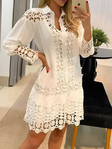 Heidi-Mode | Blusen Kleid mit Mustern & Puffärmeln