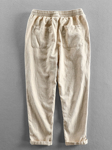 Cotton Blend Cropped Pants