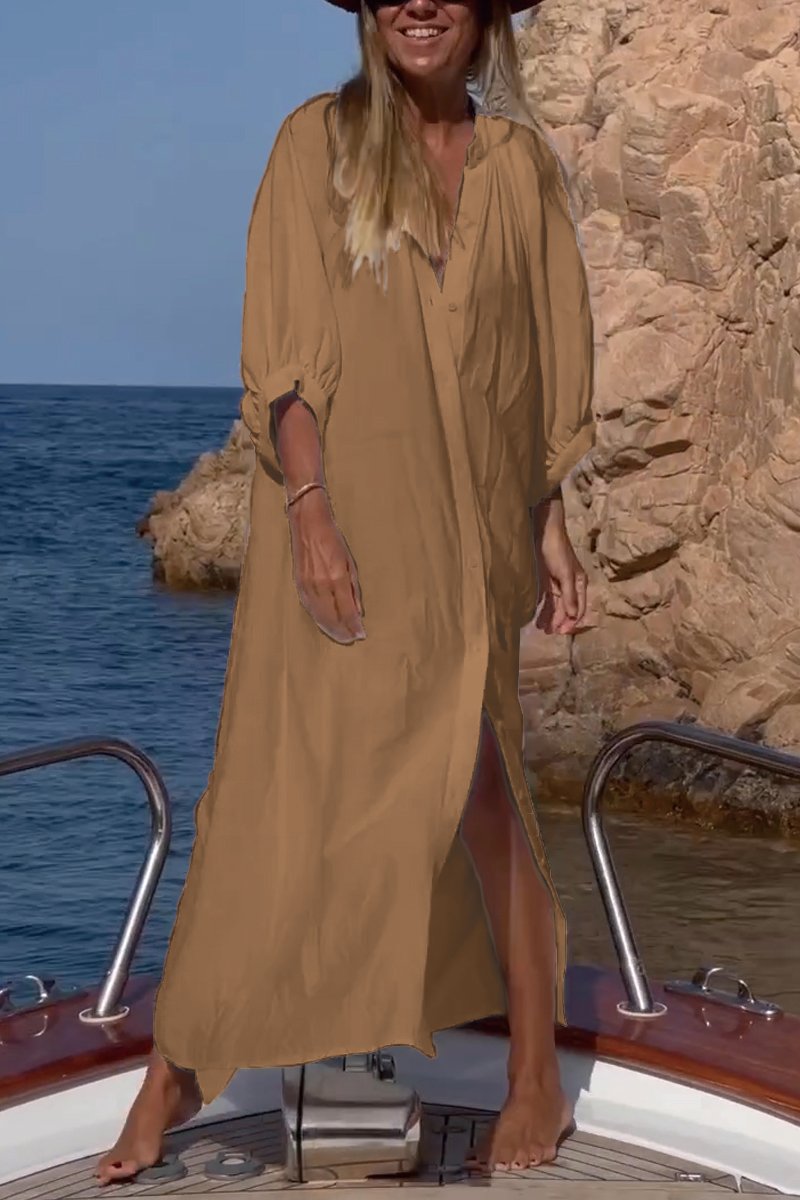 Weißes Satin V-Ausschnitt Kleid