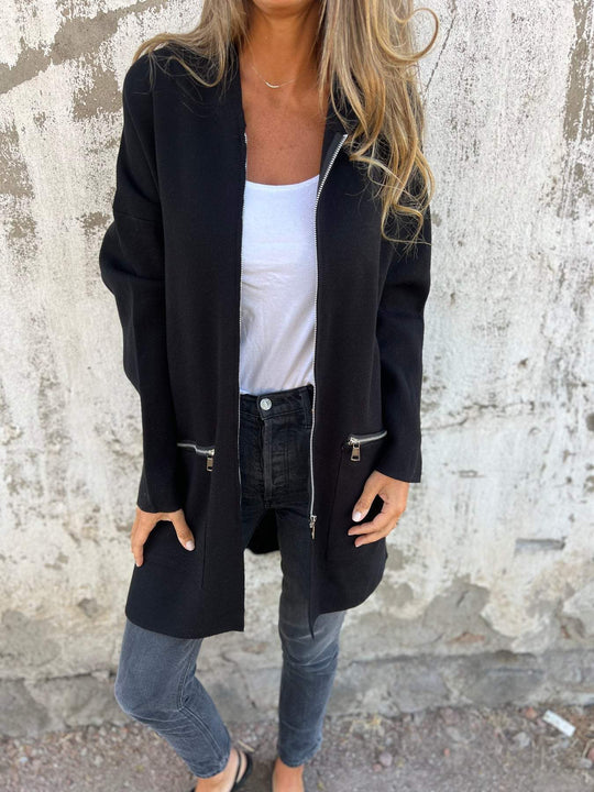 Heidi-Mode | Vest Met Rits Lange Mouw