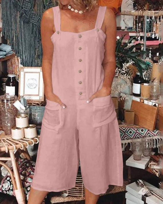 Heidi - Leinen-Baumwoll-Jumpsuit für Damen