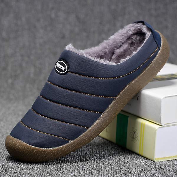 Heidi-Mode Bequeme warme Fleece-Halbschuhe für Herren