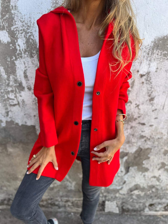 Heidi-Mode | Lässig Singlebreasted Hooded Jacket