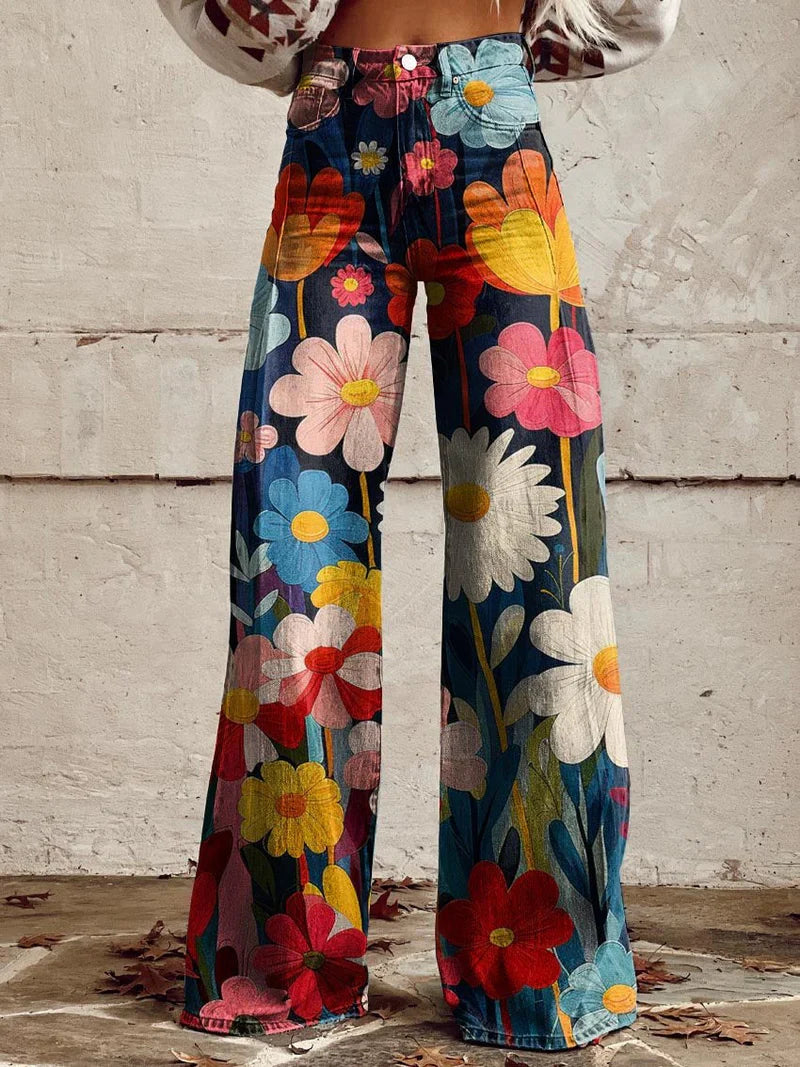 Heidi-Mode | Bedruckte Weite Hose