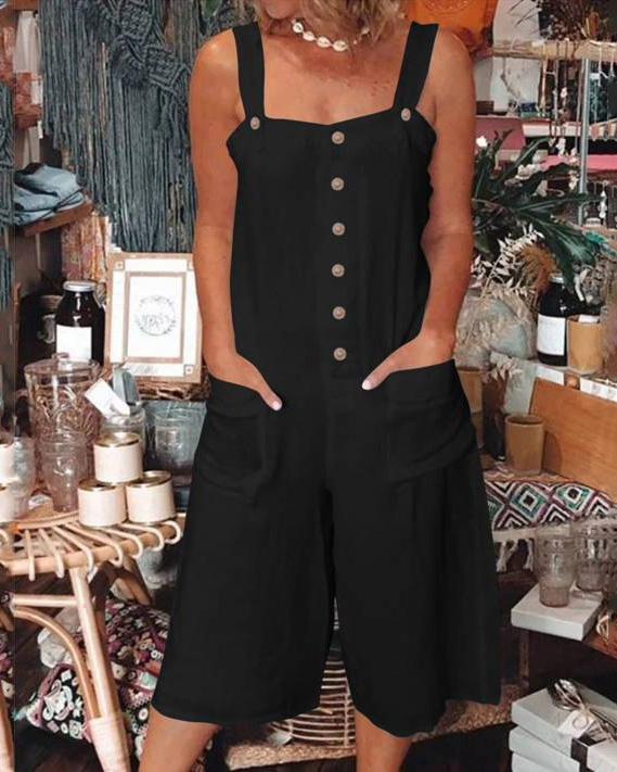 Heidi - Leinen-Baumwoll-Jumpsuit für Damen