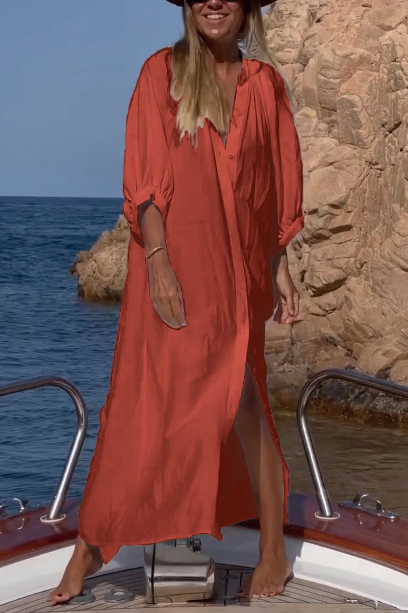 Weißes Satin V-Ausschnitt Kleid