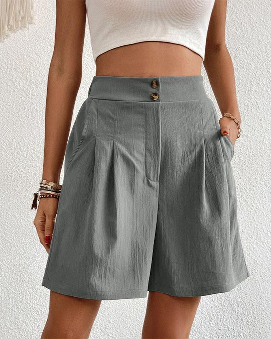 Heidi - Hoch taillierte Damen Shorts mit weitem Schnitt