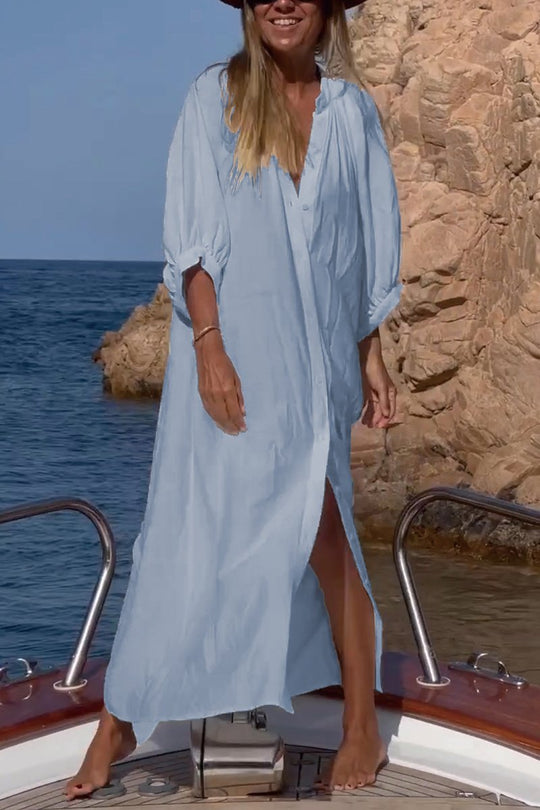 Weißes Satin V-Ausschnitt Kleid
