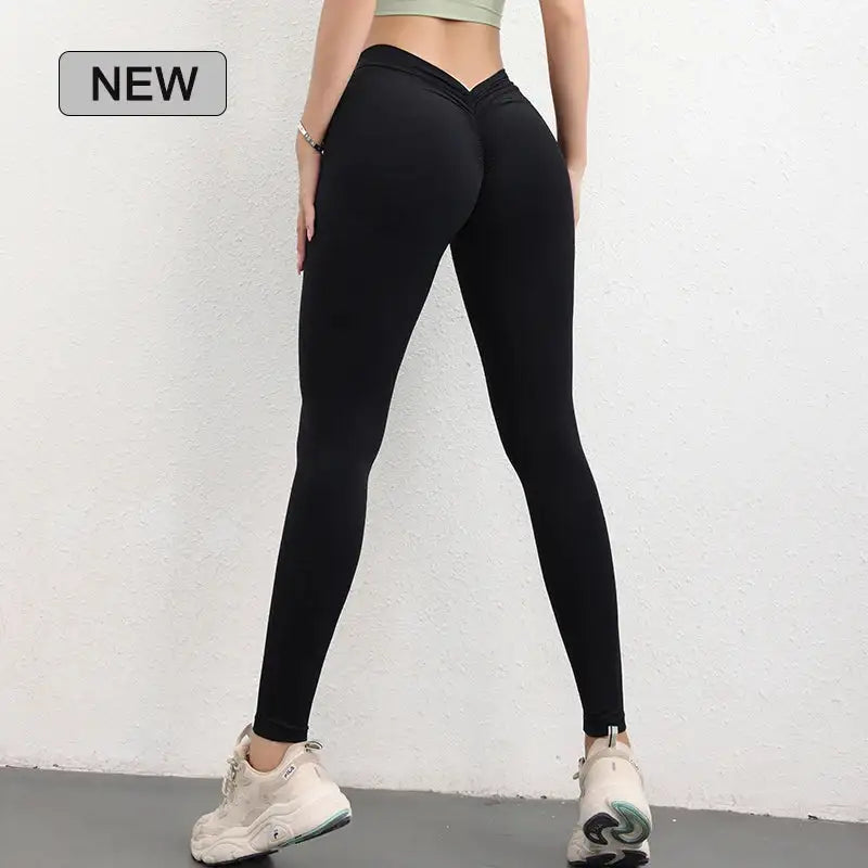 Heidi-Mode | Sport Legging - Damen - V-Linie Hohe Taille