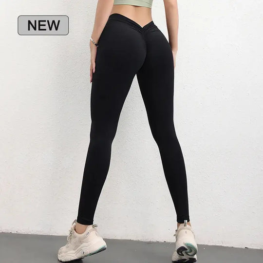 Heidi-Mode | Sport Legging - Damen - V-Linie Hohe Taille