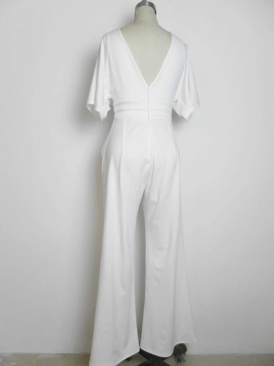 Heidi-Mode | Eleganter V-Ausschnitt Jumpsuit
