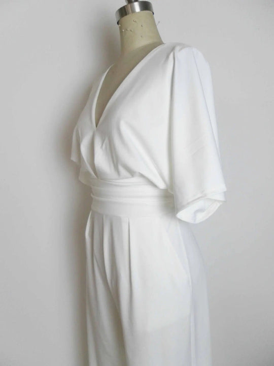 Heidi-Mode | Eleganter V-Ausschnitt Jumpsuit