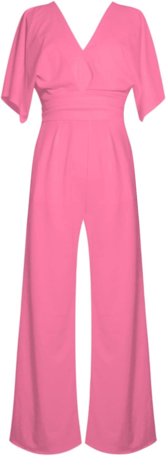 Heidi-Mode | Eleganter V-Ausschnitt Jumpsuit
