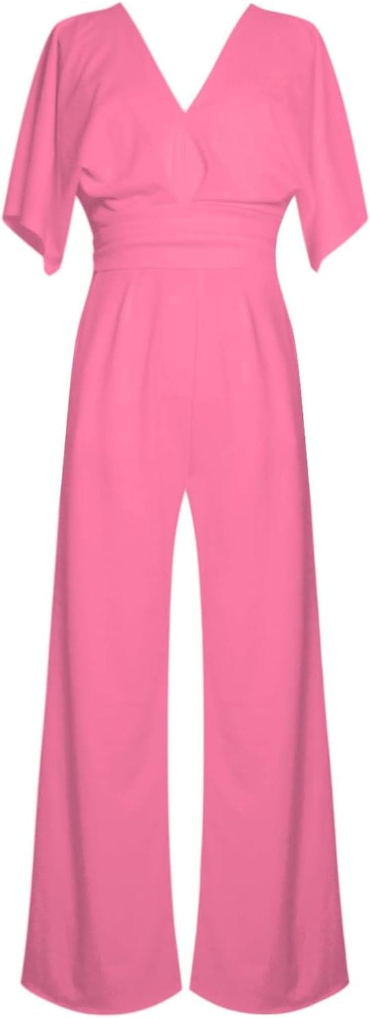 Heidi-Mode | Eleganter V-Ausschnitt Jumpsuit