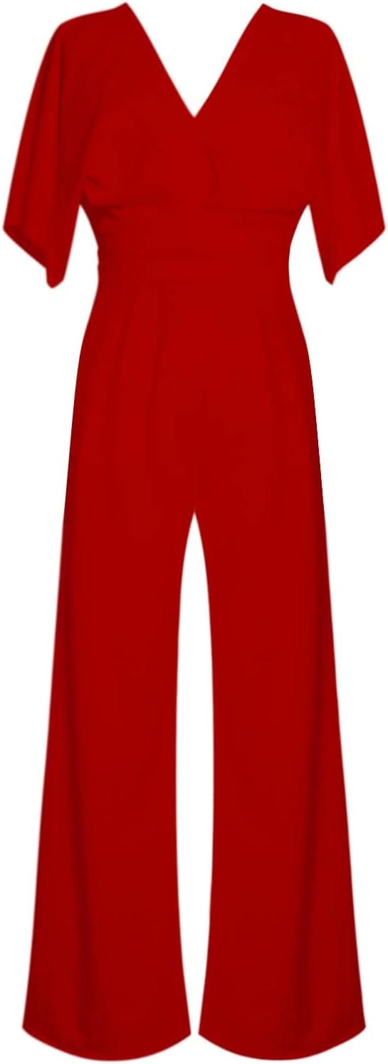 Heidi-Mode | Eleganter V-Ausschnitt Jumpsuit
