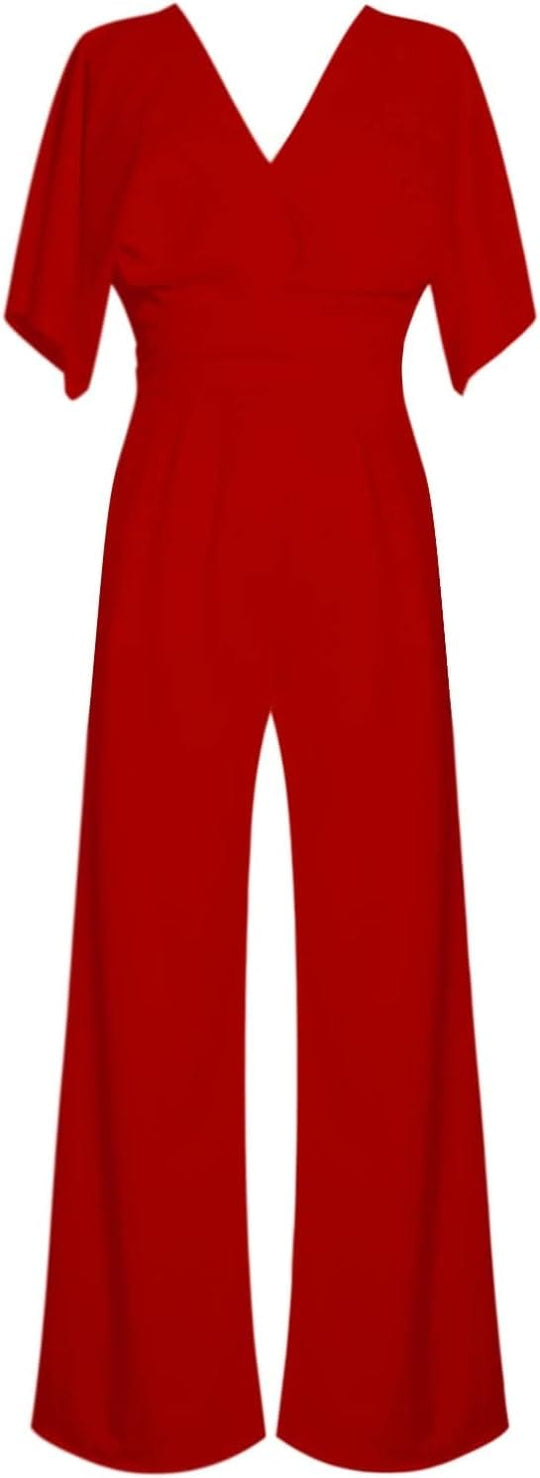 Heidi-Mode | Eleganter V-Ausschnitt Jumpsuit