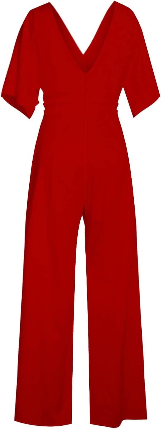 Heidi-Mode | Eleganter V-Ausschnitt Jumpsuit