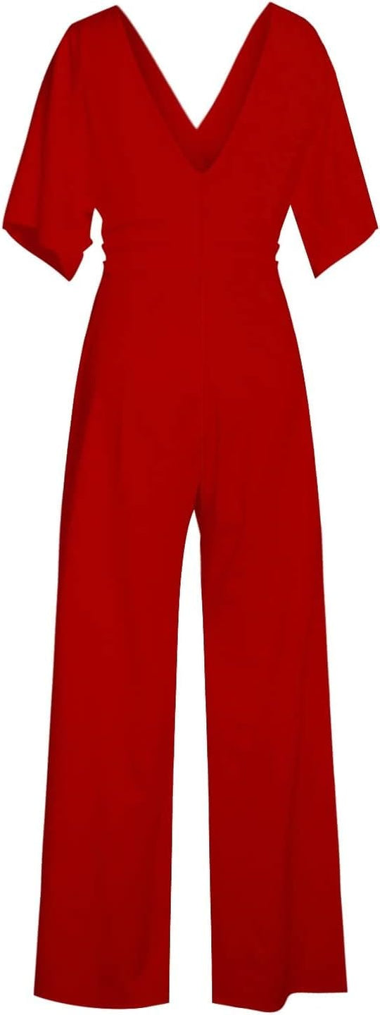 Heidi-Mode | Eleganter V-Ausschnitt Jumpsuit