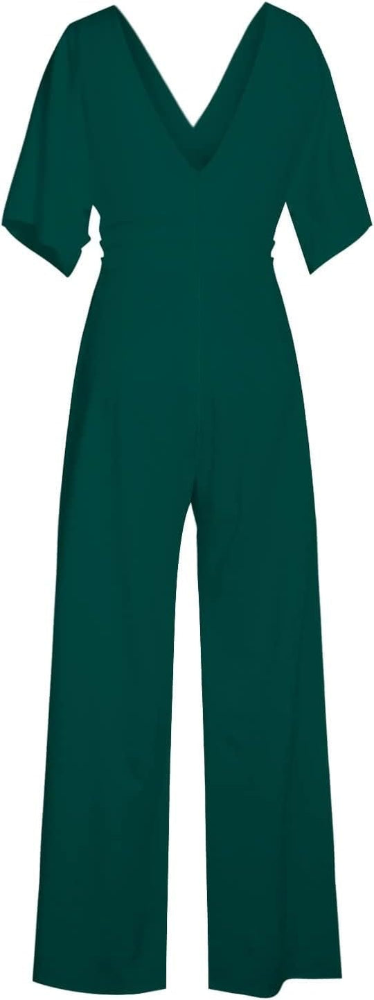 Heidi-Mode | Eleganter V-Ausschnitt Jumpsuit
