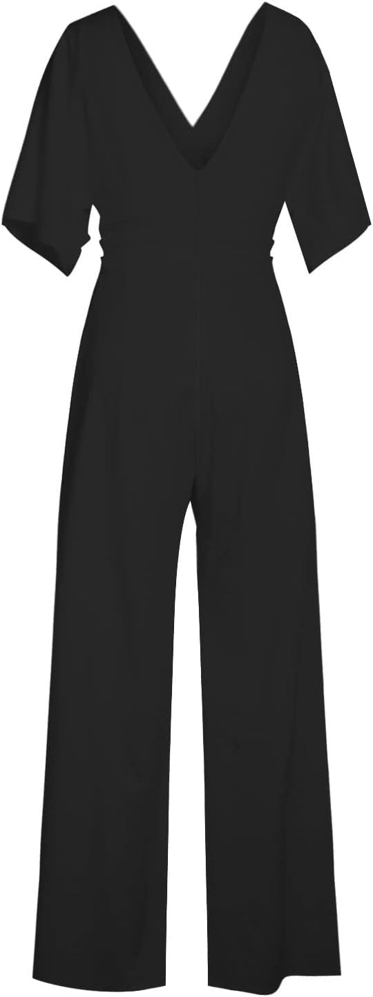 Heidi-Mode | Eleganter V-Ausschnitt Jumpsuit