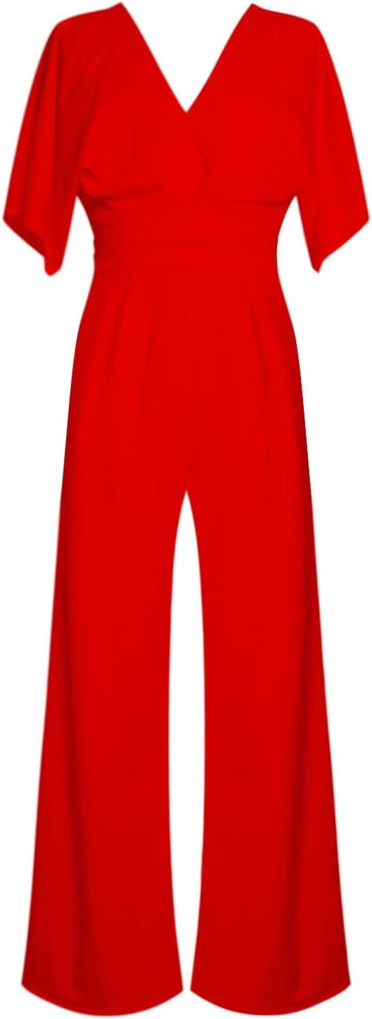 Heidi-Mode | Eleganter V-Ausschnitt Jumpsuit
