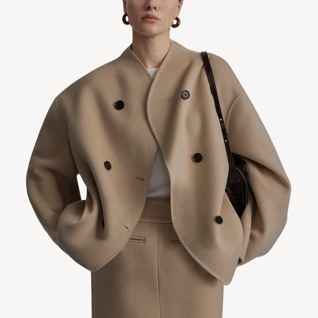 Heidi-Mode | Damen Doppelreiher Wollmantel