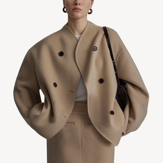 Heidi-Mode | Damen Doppelreiher Wollmantel