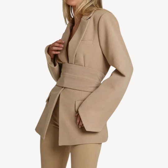 Heidi-Mode | Damen Gürtel-Blazer – Elegante Anzugjacke