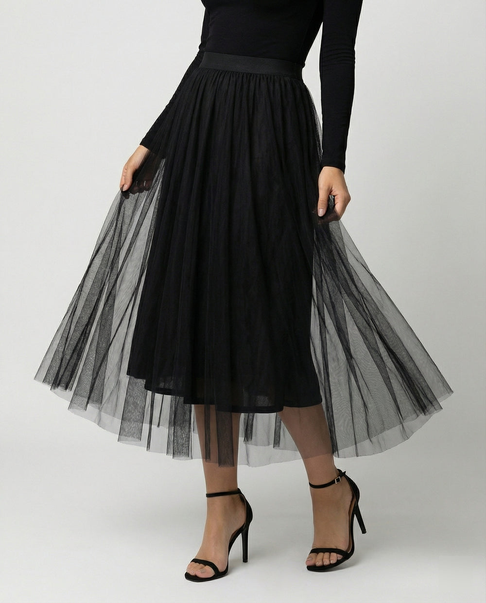 Knöchellanger Rock mit Hoher Taille