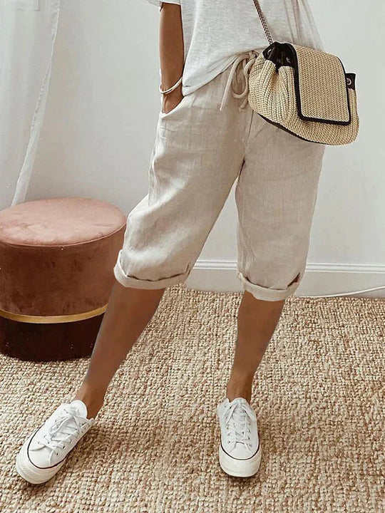 Heidi-Mode | Damen Shorts Baumwolle und Leinen