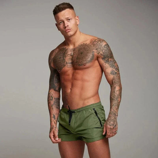Heidi-Mode | Kurze Badeshorts für Männer mit Tasche