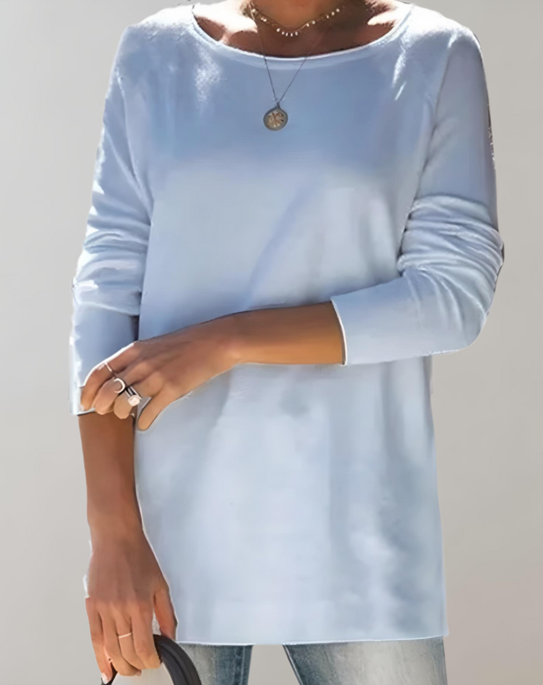 Heidi-Mode | Simpele Semi Oversized En Lange Trui Ronde Hals