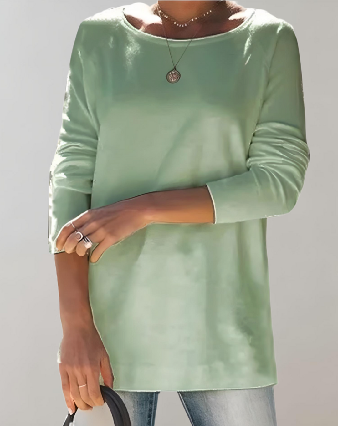 Heidi-Mode | Simpele Semi Oversized En Lange Trui Ronde Hals
