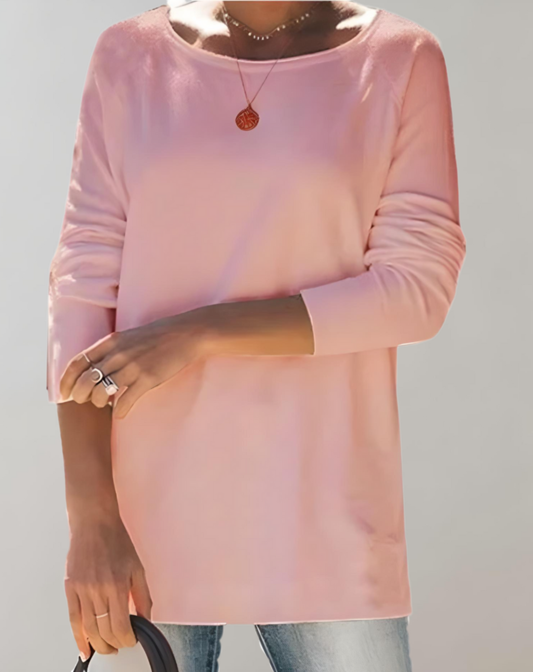 Heidi-Mode | Simpele Semi Oversized En Lange Trui Ronde Hals